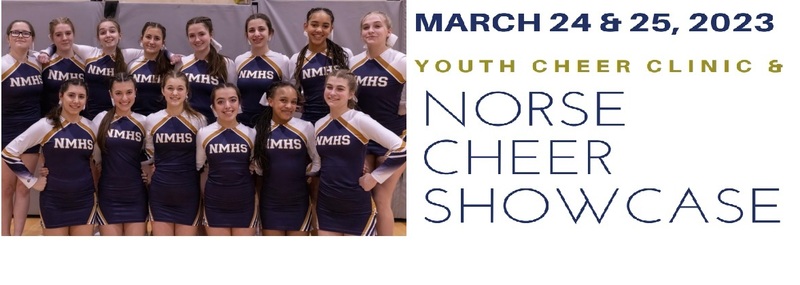 March 24 & 25, 2023 Youth Cheer Clinic & Norse Cheer Showcase